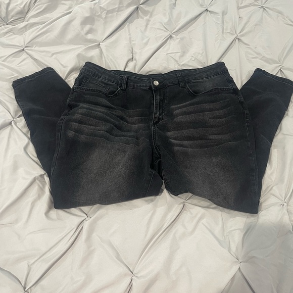 SHEIN Black Denim Jeans 2XL - Picture 2 of 4